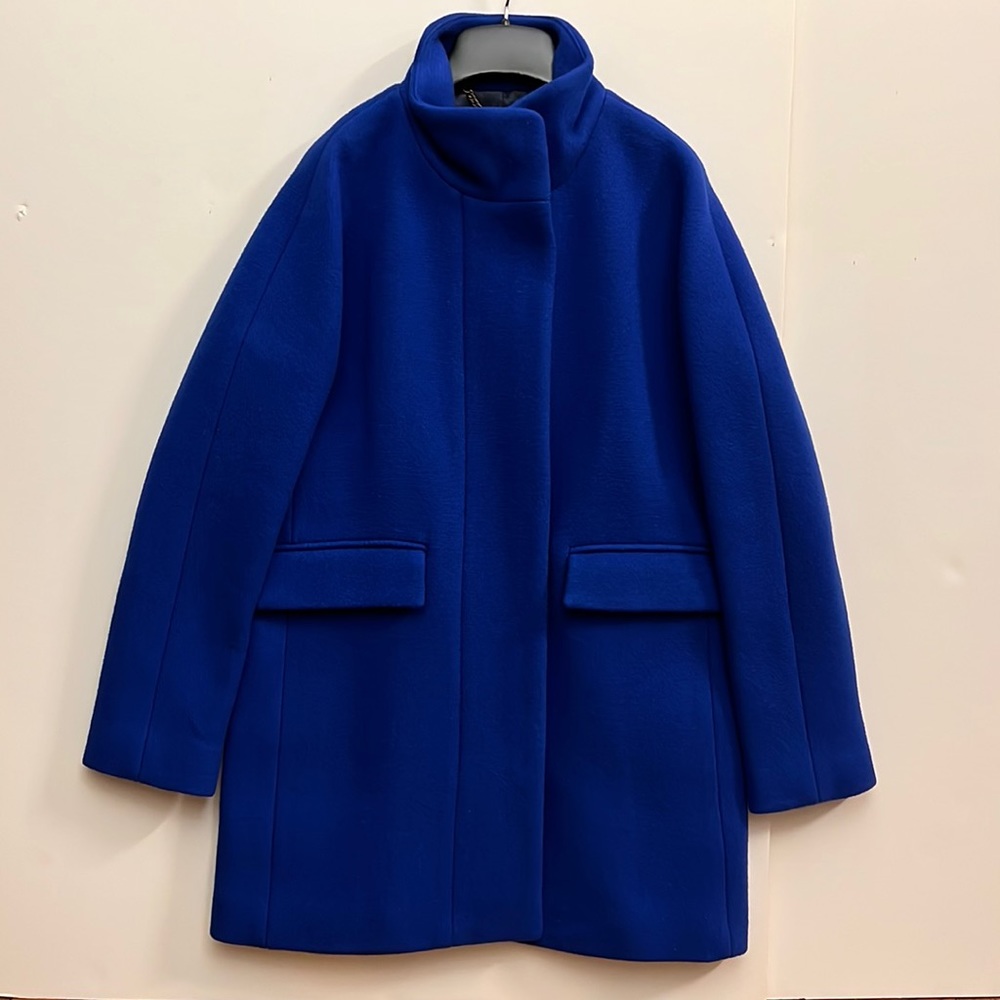 J. Crew Wool Coat in Royal Blue